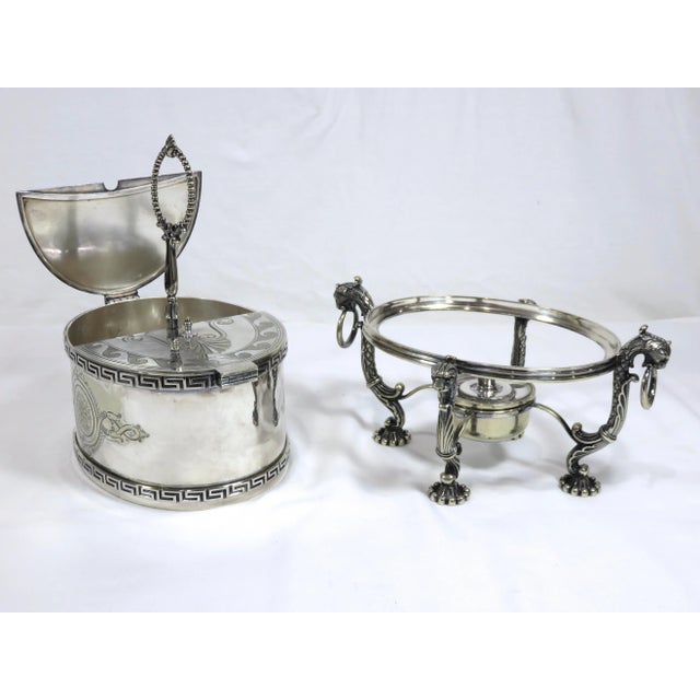Late 19th Century Antique English Sheffield Silverplate Egg Warmer by Elkington For Sale - Image 5 of 11