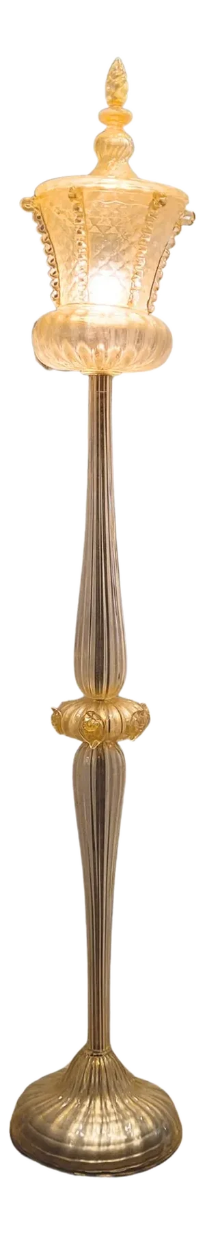 Murano Glass and Gold Dust Floor Lamp from Barovier & Toso, Italy, 1950s