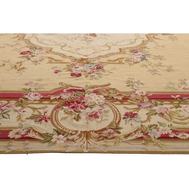 Vintage Chinese Aubusson Rug, 11'08 X 15'05 For Sale - Image 4 of 10