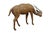 Mid century Italian leather antelope or blackbuck figurine, circa 1960s. It features a body covered in brown leather with...