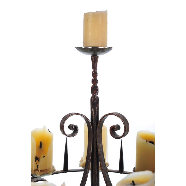 Spanish Revival Wrought Iron 8 Arm Candle Holder Chairish