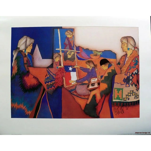 1990s "Tradiciones" Amado Pena Hand Signed Offset Lithograph For Sale - Image 4 of 5