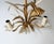 Mid-Century Modern Vintage Metal Chandelier Lamp with Ears of Wheat attributed to Kogl Hans, 1970s For Sale - Image 3 of 6