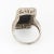 Early 20th Century Antique Deco Music Sheet Ring Vintage 14 Karat White Gold Onyx size 4.5 For Sale - Image 5 of 8