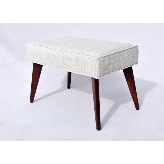 A rare find attributed to Billy Haines with refinished walnut tapered & splayed legs; newly upholstered & refinished ready...