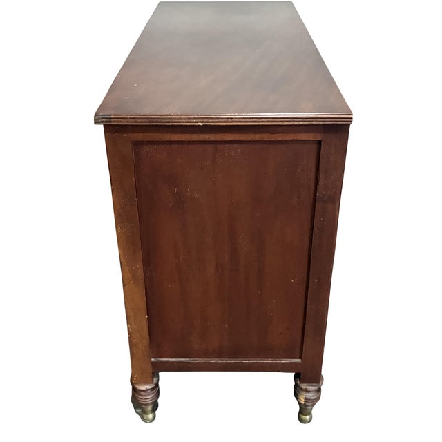 Brown Late 20th Century Baker Furniture Milling Road Mahogany Server Cabinet With Lion's Head Brass Pulls For Sale - Image 8 of 10