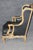 Late 19th Century Maison Jansen Genuine Leather Gilt and Paint Decorated Grand Scale Bergere Chair For Sale - Image 5 of 15
