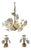 Florentine Chandelier and Wall Lamps in Murano Glass and Chrome by Paolo Venini, Italy, 1970s, Set of 3 For Sale