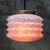 Art Deco French Pink Reeded Glass Clichy Pendant Lamp For Sale - Image 4 of 7