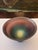 Vintage Tiffany Style Iridescent Magenta Bowl Signed For Sale - Image 10 of 11