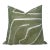 Graffito Linen Pillow Cover in Fern For Sale