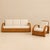 Sofa and Armchair in the style of Adrien Audoux & Frida Minnet, 1950s For Sale - Image 9 of 9