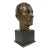 Mid Century Male Bust Cast Plaster Sculpture in the Style of Bronze For Sale