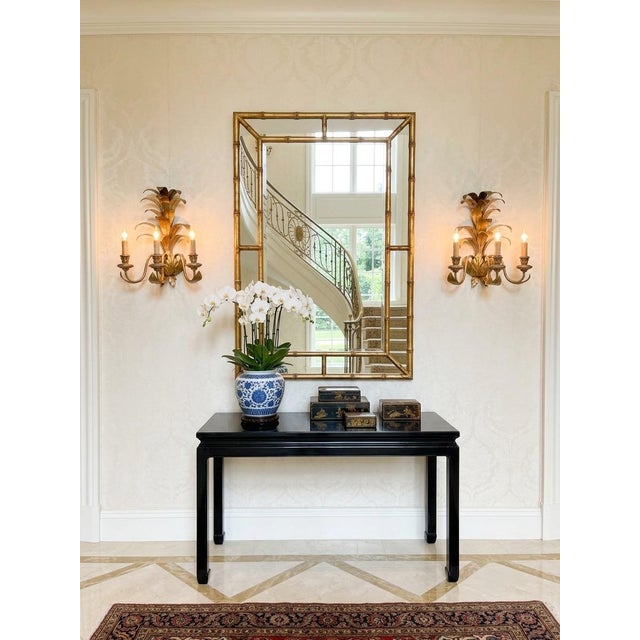 Pair of Vintage Gilt Metal Pineapple Wall Sconces For Sale - Image 10 of 12