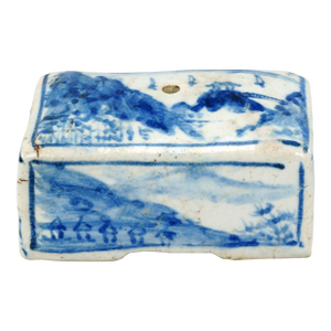 Antique Korean Water Dropper Blue and White Porcelain Joseon Dynasty 19th C