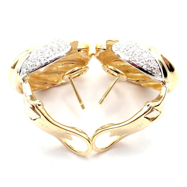 Late 20th Century Verdura Yellow Gold Diamond Swirl Earrings, Pair For Sale - Image 12 of 15