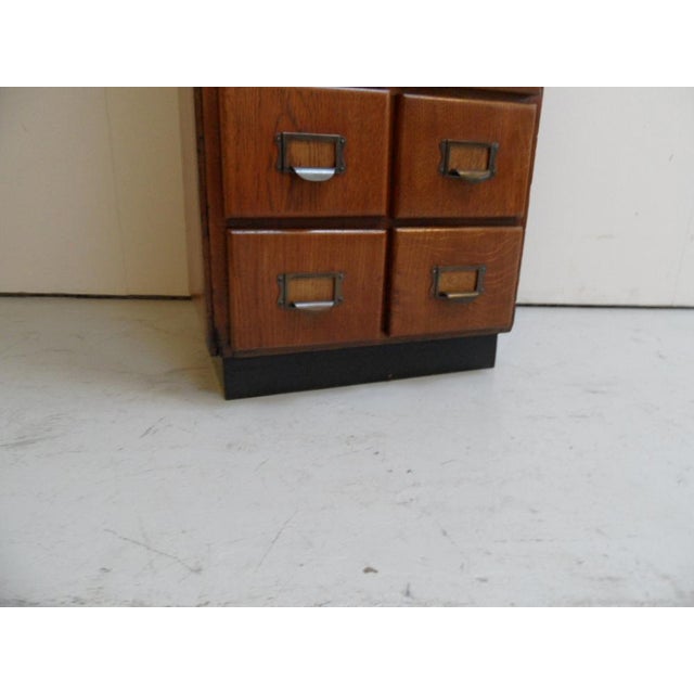 Antique Dutch Apothecary Cabinet in Oak, 1890s For Sale - Image 3 of 13