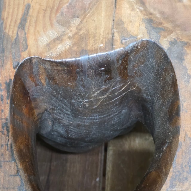 1970s Italian Hand-Carved Dark Wood Wall Bracket Shelf, Old World Scroll Demilune, Made in Italy For Sale - Image 12 of 14