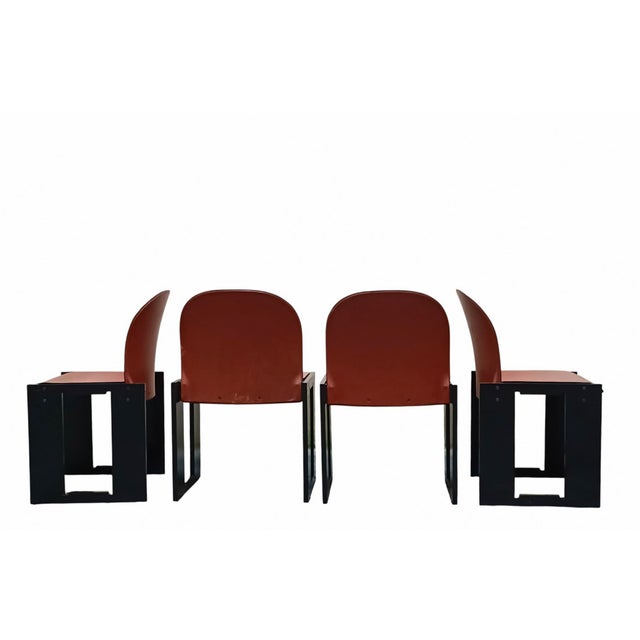 Vintage Italian Dialogo Chairs by Afra & Tobia Scarpa for B&B Italia, 1970s, Set of 4 For Sale - Image 6 of 10