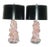Brazilian Pink Quartz Table Lamp Sculptures by Swank Lighting For Sale - Image 11 of 12