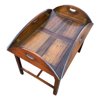 Victorian Mahogany Butlers Tray Table For Sale