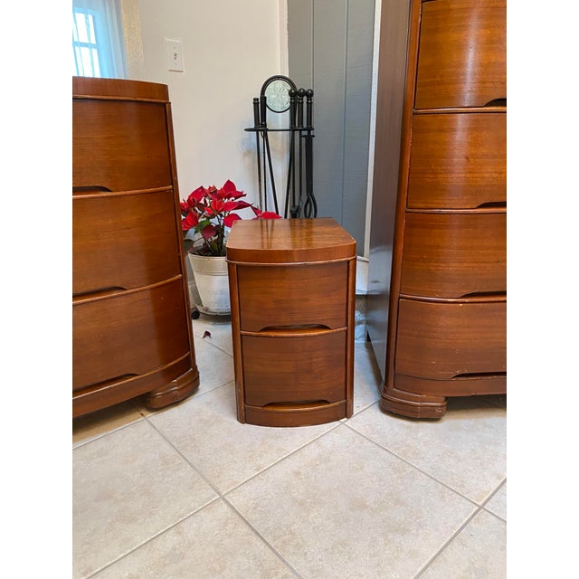 Wood 1930s Art Deco Tri Bond Furniture Company Mahogany Set - Set of 4 For Sale - Image 7 of 11