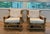 1970s Pair of Large Bamboo Armchairs With Pierre Frey Cushions For Sale - Image 4 of 12