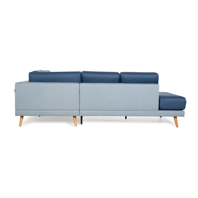 Tyme Fabric & Wood Corner Sofa in Blue from MYCS For Sale - Image 11 of 14