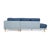 Tyme Fabric & Wood Corner Sofa in Blue from MYCS For Sale - Image 11 of 14