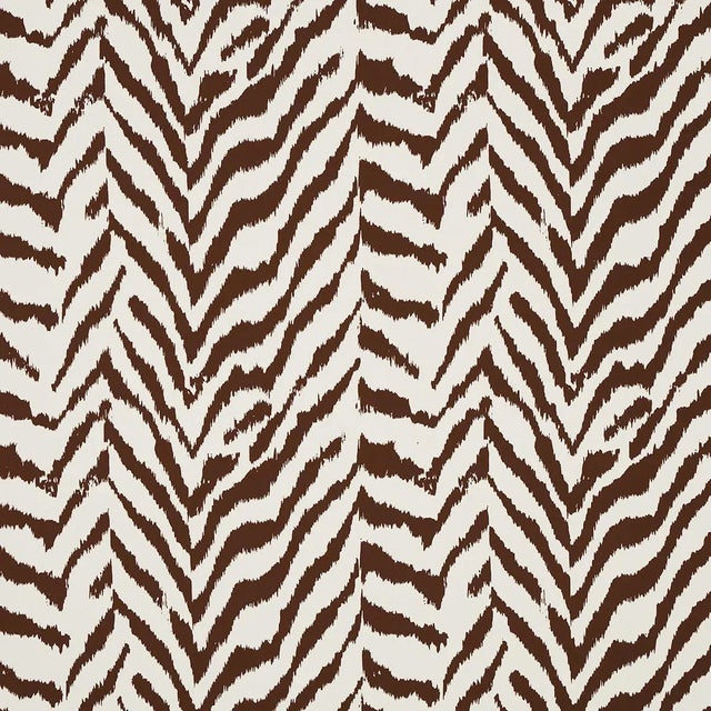Schumacher Quincy Wallpaper in Cocoa For Sale