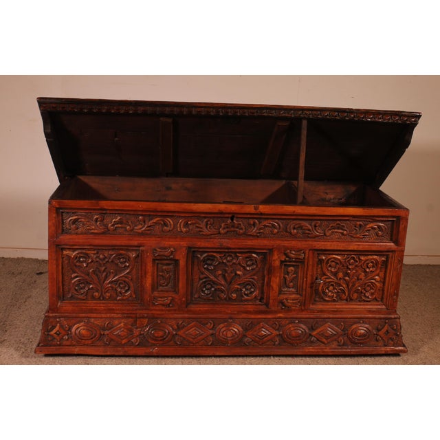 Wood 18th Century Catalan Chest with Small Door For Sale - Image 7 of 14
