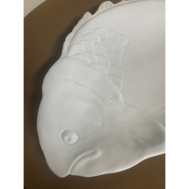 Large Glazed Ceramic Fish-Shaped Plate from G&B Vogue, Italy, 1970s For Sale - Image 6 of 14