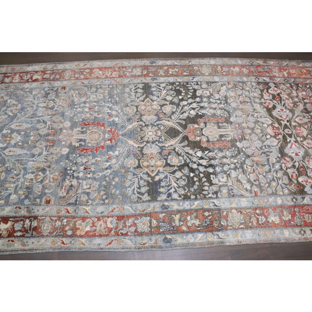 Early 20th Century Persian Lilihan Wide Runner - 4'9" x 14' For Sale - Image 4 of 10