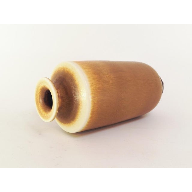 1970s Large Vase with Hares Fur Glaze by Berndt Friberg for Gustavsberg, 1975 For Sale - Image 5 of 12