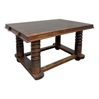Art Deco Table in Oak by Dudouyt, 1930 For Sale