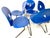 Blue Pantoflex Cantilever Chairs by Verner Panton for VS, 1990s, Set of 6 For Sale - Image 8 of 18