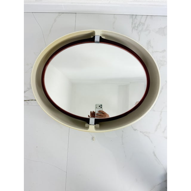 Italian Space Age Adjustable and Backlit Mirror from Allibert, 1970s For Sale - Image 3 of 18