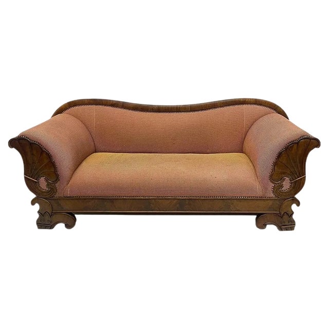 19th Century Dutch Walnut Sofa, 1860s For Sale