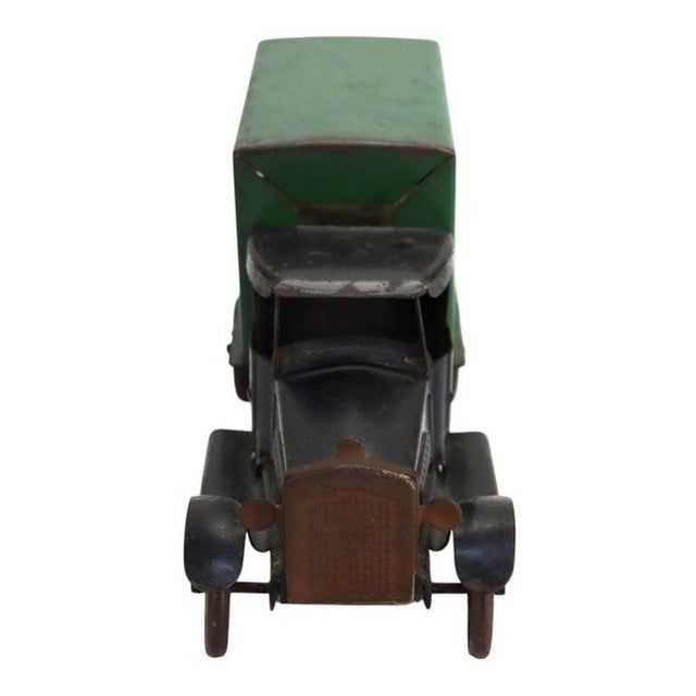Yellow Antique Pressed Steel Werk'sTag Soap Advertising Truck & Soap Bar Cargo C1920 For Sale - Image 8 of 13