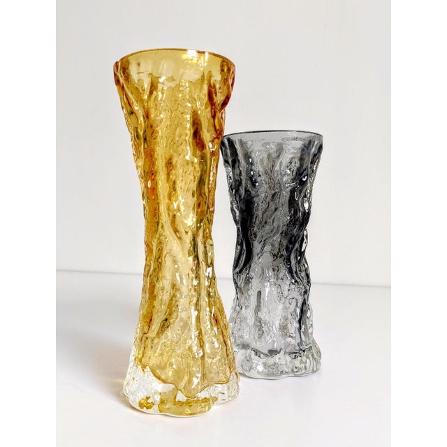 Brutalist Art Glass Vases by Kurt Wokan for Ingrid Glashütten, 1970s, Set of 2 For Sale - Image 12 of 16