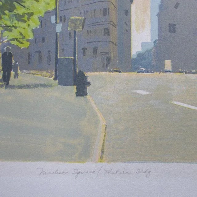 Modern Richard Mills Flatiron Building New York City Limited Edition Silkscreen Signed For Sale - Image 3 of 8