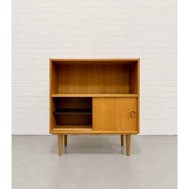 Mid Century Modern Oak Bookcase | Danish MCM Storage Cabinet, C. 1960’s For Sale In New York - Image 6 of 14