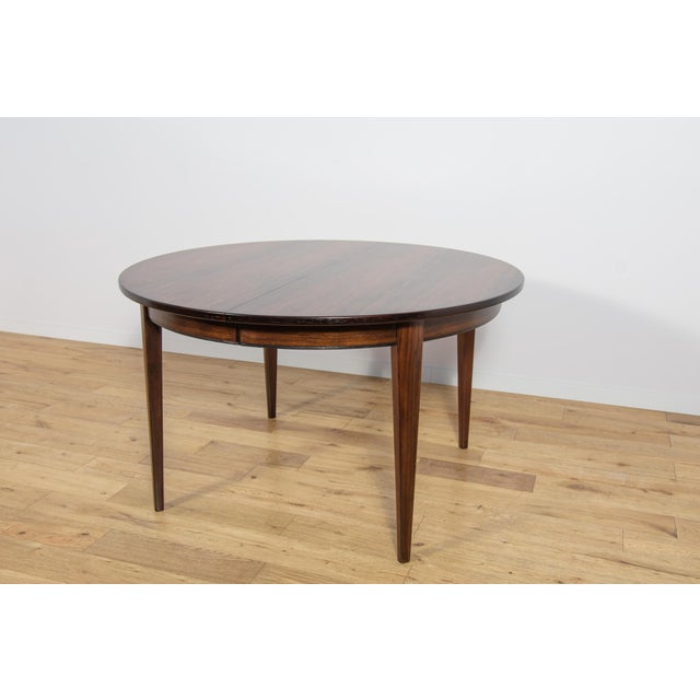 Mid-Century Modern Round Rosewood Model 55 Dining Table by Gunni Omann for Omann Jun, Denmark, 1960s For Sale - Image 17 of 17