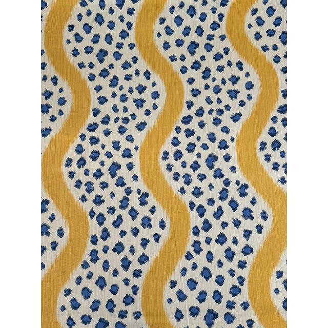 Clarence House Clarence House / Hill Brown Corbett Color Gold / Sapphire Sku 1353901 1 2/6 Yards Fabric For Sale - Image 4 of 5