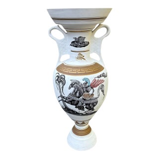 Mid 20th Century Neoclassical Greco-Roman Ceramic Floor Vase For Sale