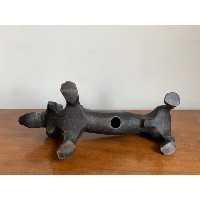 Large Vintage Cast Iron Dachshund Boot Scraper For Sale - Image 10 of 13