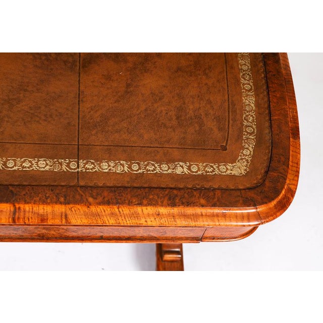 Antique Victorian Pollard Oak Writing Table Desk in the Manner of Gillows, 19th Century For Sale - Image 4 of 17