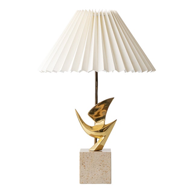 Brass Bird Table Lamp by Philippe Jean, 1980 For Sale
