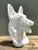White Vintage Cast Concrete German Shepherd Head For Sale - Image 8 of 12