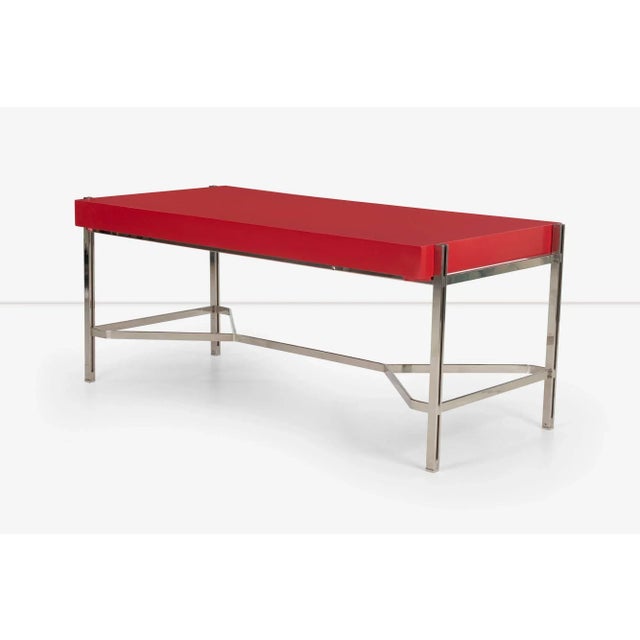 Wood 1960s Arthur Elrod Attributed Custom Desk For Sale - Image 7 of 13